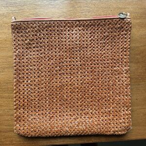 Clare V. Woven Leather Zip Bag